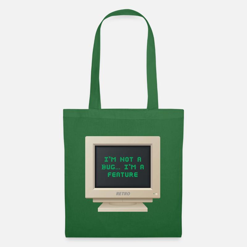 CRT Design - I am not a bug, I am a feature - Tote Bag - evergreen