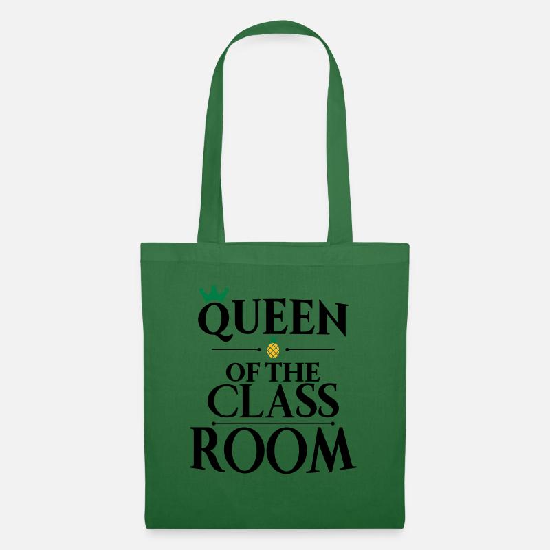 école - Sac en tissu - vert sapin
