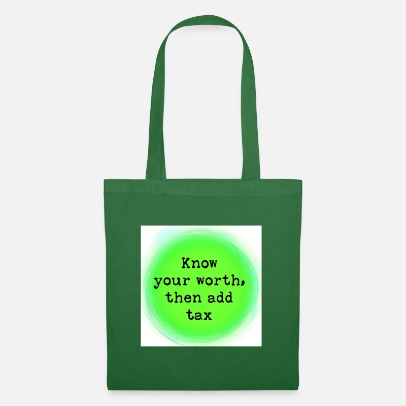 Know your worth - Tote Bag - evergreen