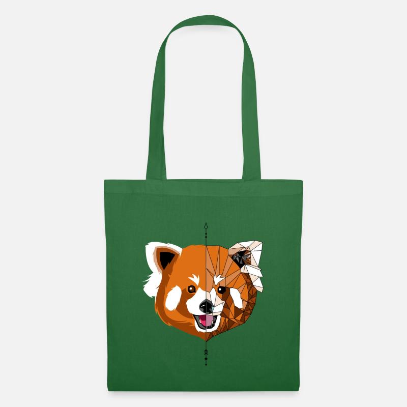 Stylischer roter Panda - Stoffbeutel - Fichte