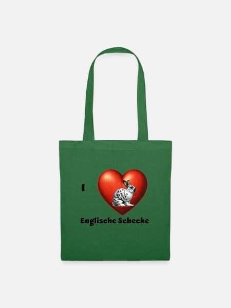 I love Englische Schecke - Stoffbeutel - Fichte