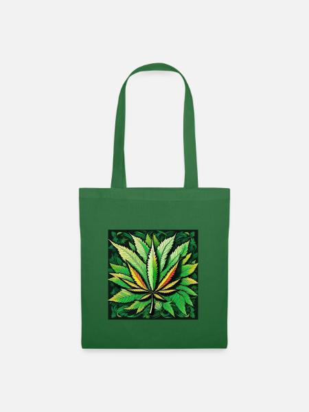 Cannabisblatt - Stoffbeutel - Fichte