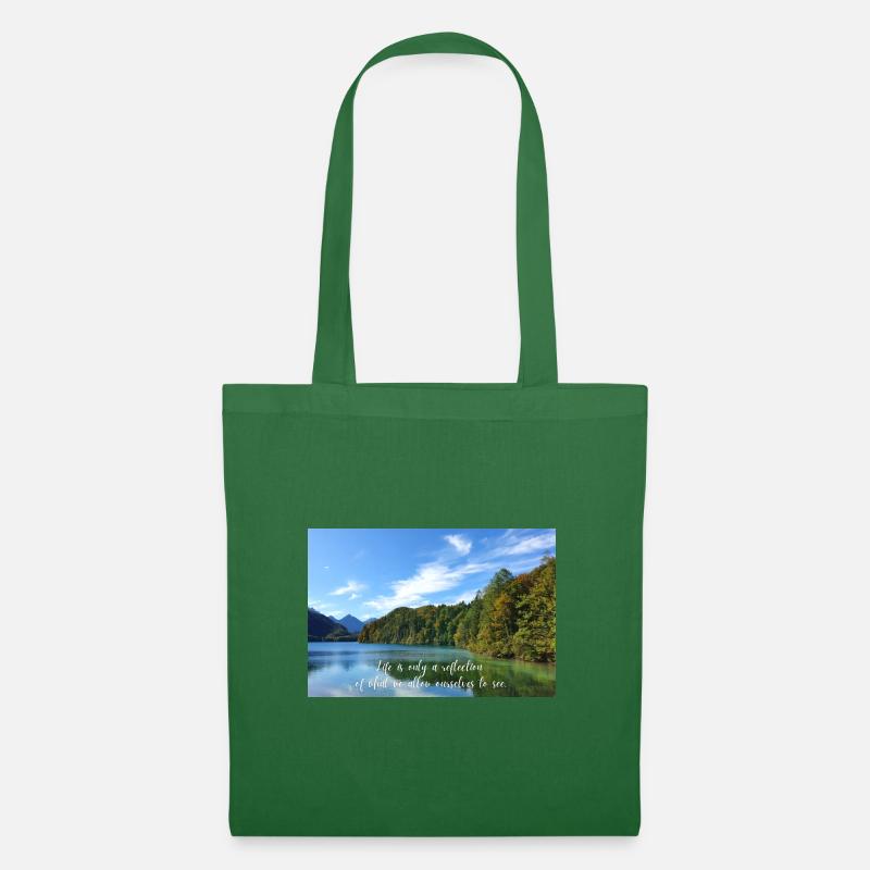 Life is just a reflection - Tote Bag - evergreen