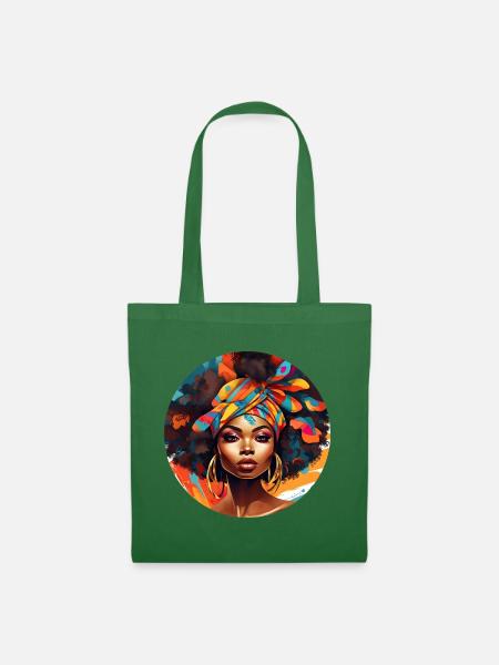 Afro Style Bunte Harmonie - Stoffbeutel - Fichte
