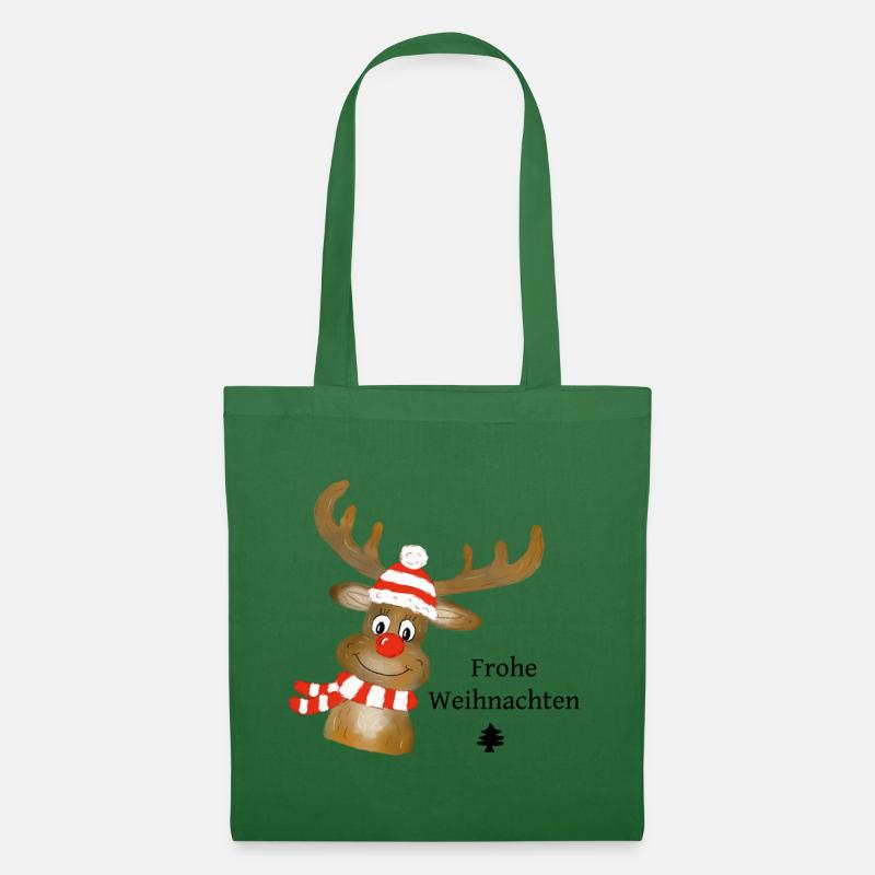 Weihnachts-Rentier - Stoffbeutel - Fichte