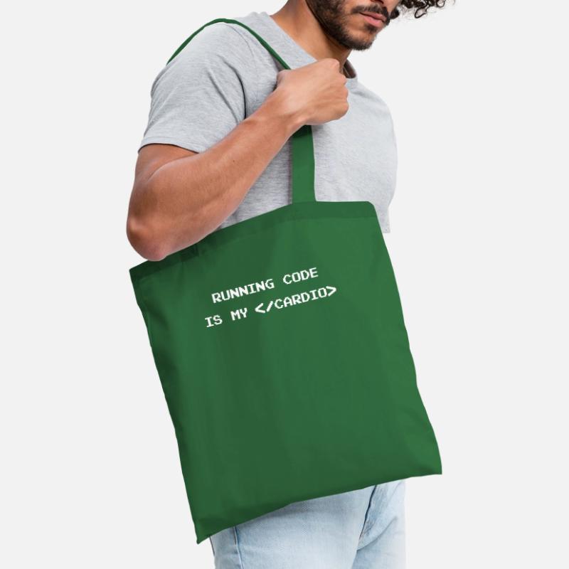 Running Code Is My Cardio Computer Programmer Code Tote Bag