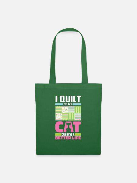 Quilting Katze - Stoffbeutel - Fichte