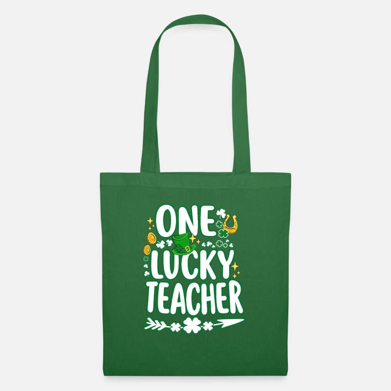 Ein glücklicher Lehrer Lehrer am St. Patricks Day - Stoffbeutel - Fichte