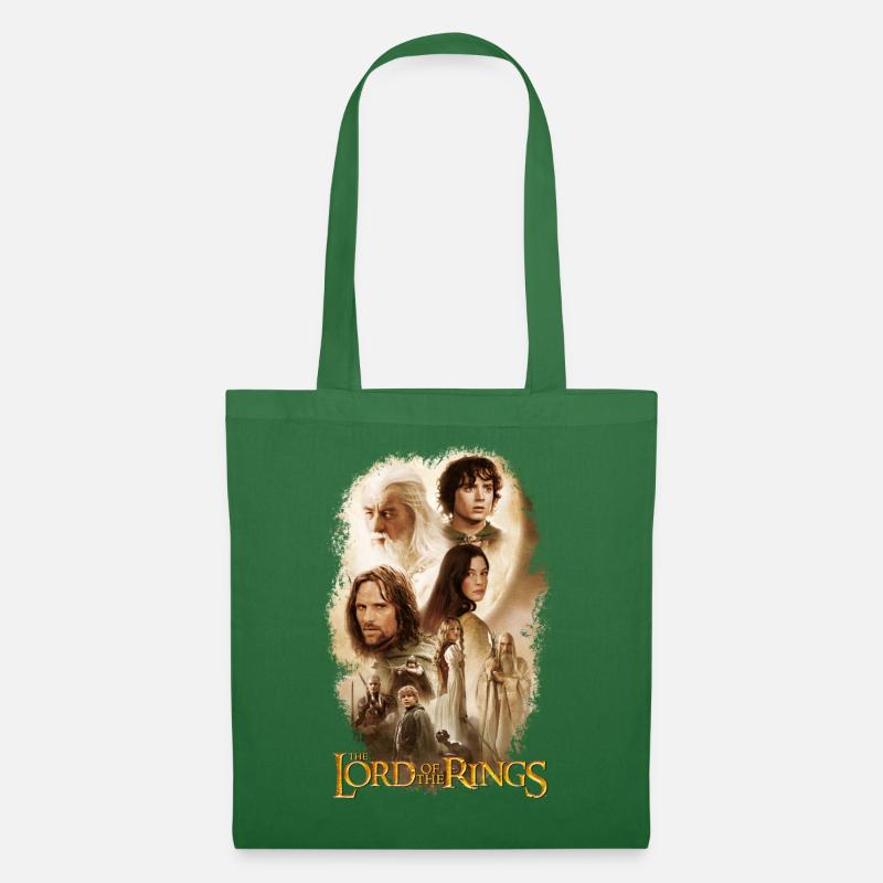 Der Herr Der Ringe Logo Mit Frodo, Gandalf Und Co - Stoffbeutel - Fichte