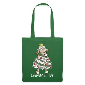 Lammetta Schaf I Weihnachten Lametta Wortspiel - Stoffbeutel - Fichte - Vorne