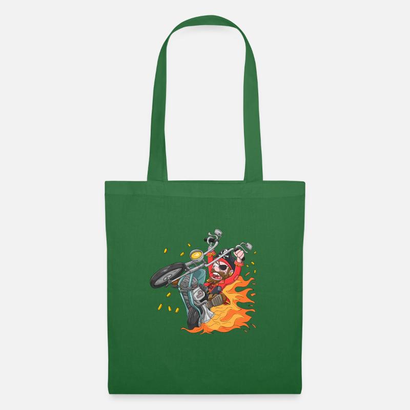 Motorrad Pirat - Stoffbeutel - Fichte
