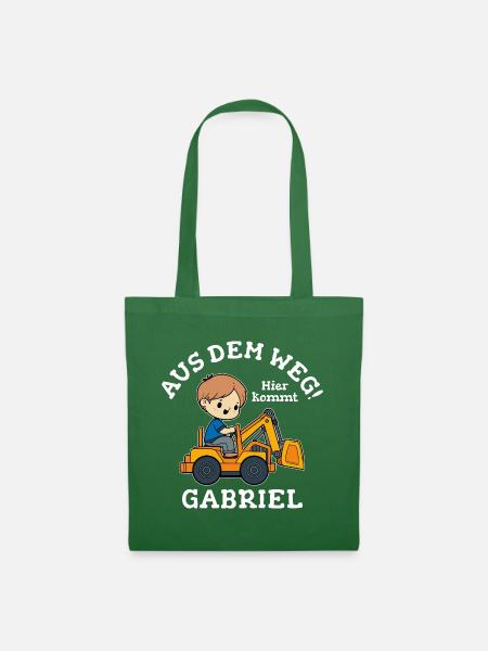Gabriel Vorname Bagger - Stoffbeutel - Fichte