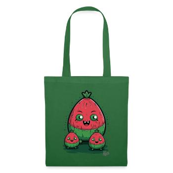 Fruchtige Familie: Die Melone Melonen - Stoffbeutel - Fichte - Vorne