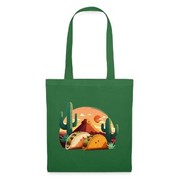 Taco Nachos Mexiko Essen vintage - Stoffbeutel - Fichte - Vorne