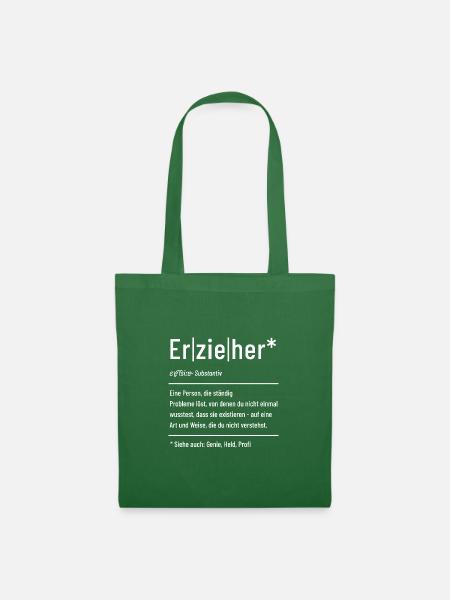 Erzieher - Definition - Lexikon - Stoffbeutel - Fichte