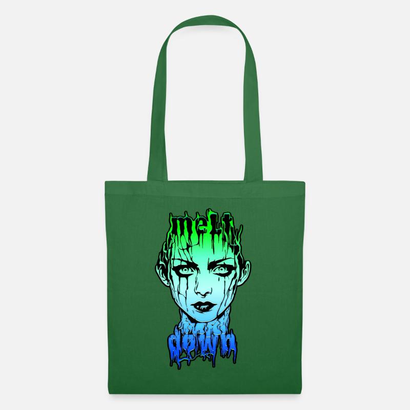 MELTDOWN: Melting face in overload - Tote Bag - evergreen