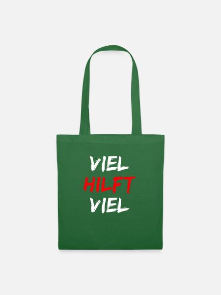 viel hilft viel - Stoffbeutel - Fichte