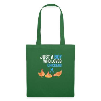 Farm Animal Farmer Boy Gift Chicken - Tote Bag - evergreen - Front