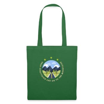Drop everything and go to the mountains - Tote Bag - evergreen - Front