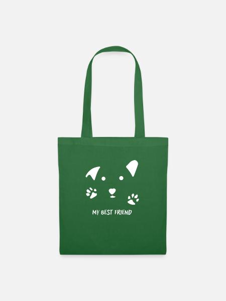 My best friend | Hund mit Pfoten - Stoffbeutel - Fichte