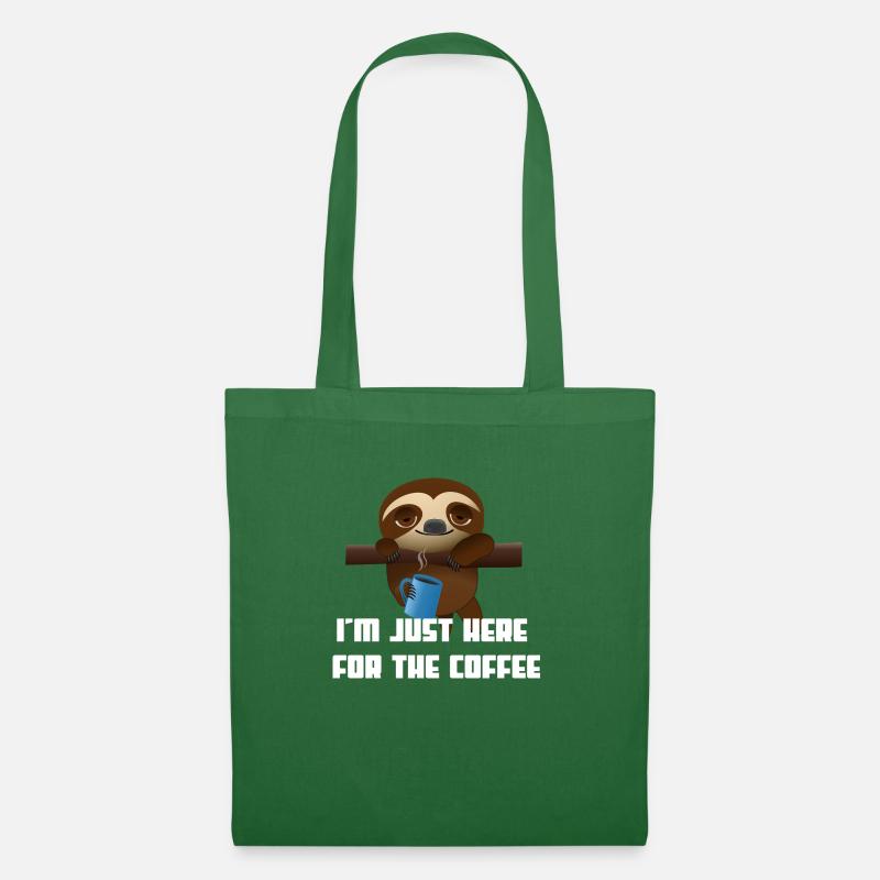 Sloth Faultier | Kaffee weiß | Coffee white - Stoffbeutel - Fichte