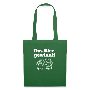 Das Bier gewinnt! - Stoffbeutel - Fichte - Vorne