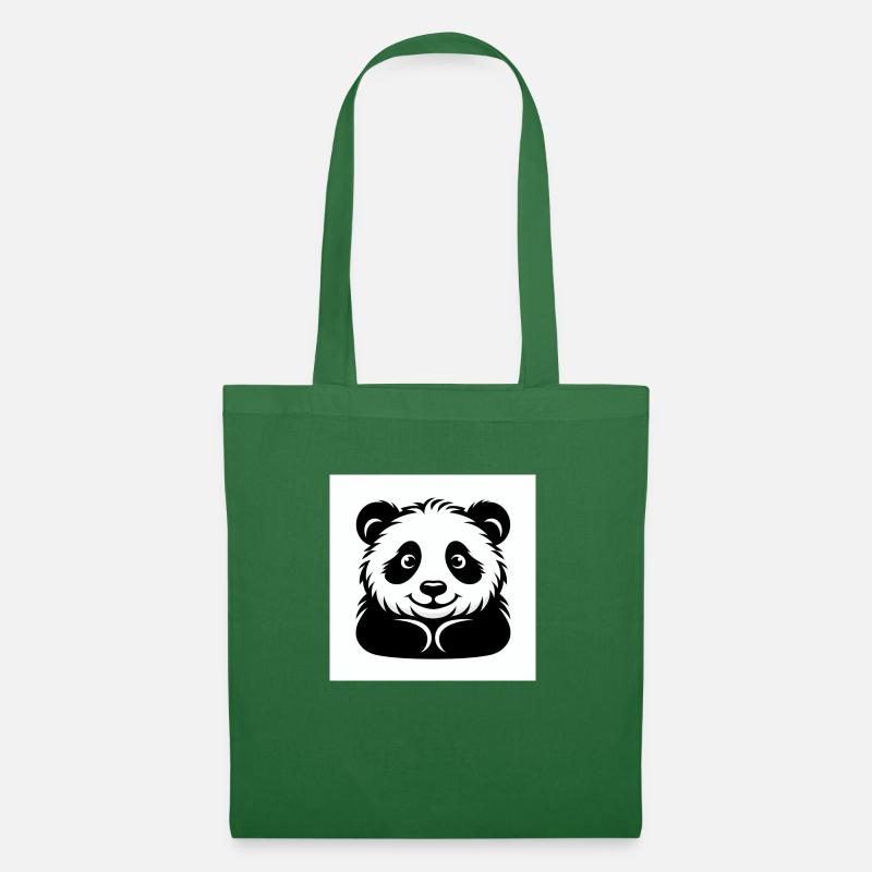 Cheerful Panda Bear - Tote Bag - evergreen
