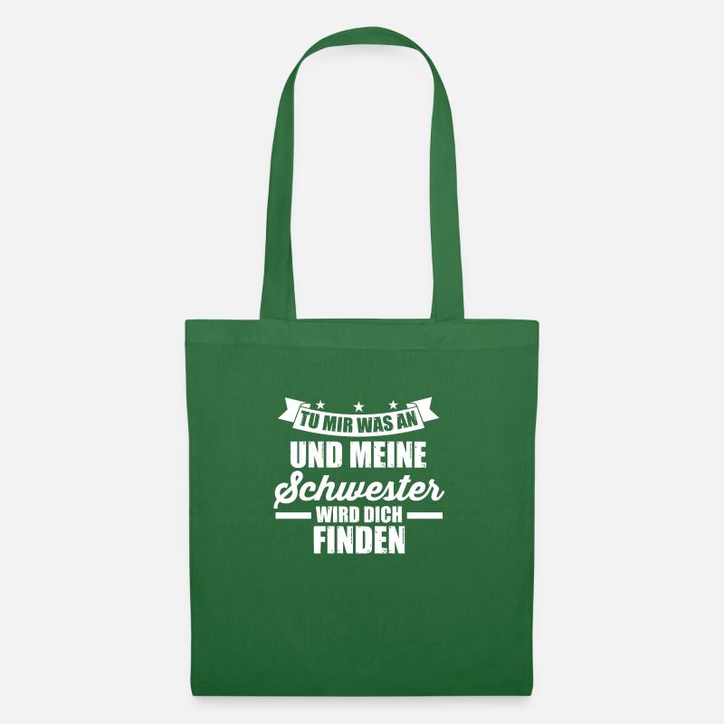 Bruder Schwester Schwestern Geschenk - Stoffbeutel - Fichte