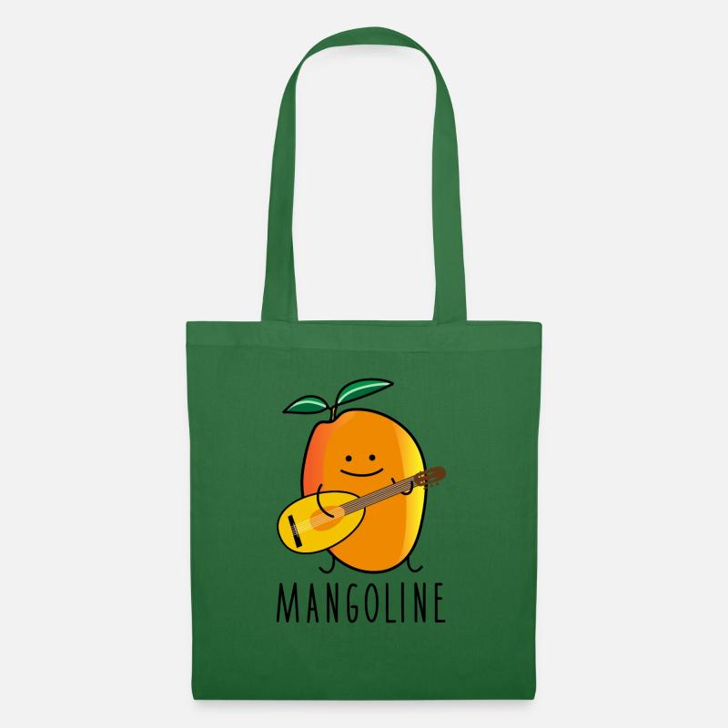 Lustige Mango mit Mandoline - Stoffbeutel - Fichte