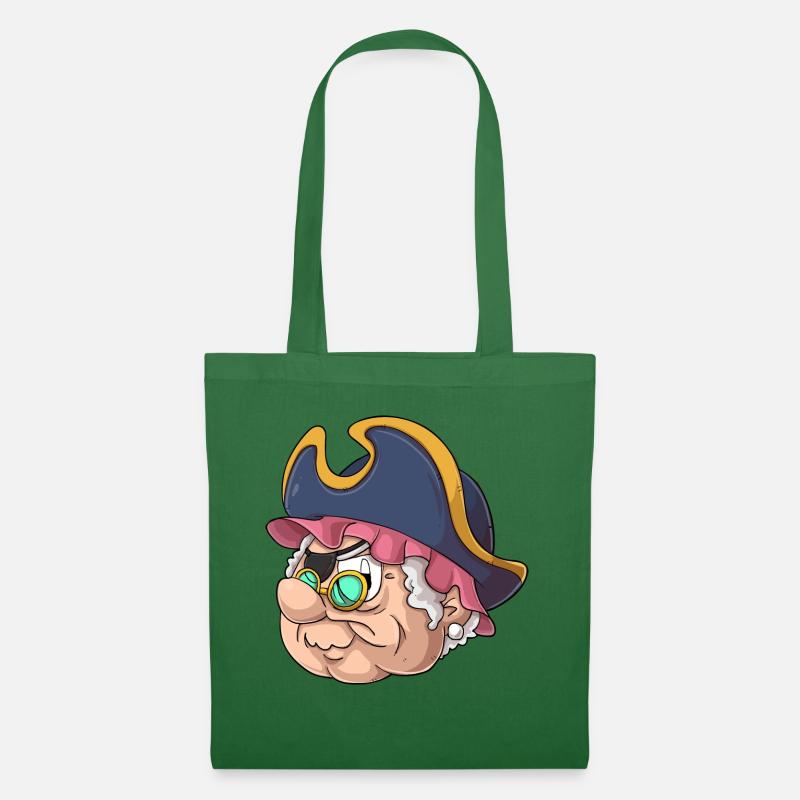 Piraten Grossmutter / Oma Pirat - Stoffbeutel - Fichte