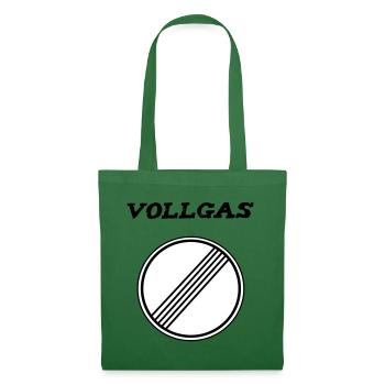 Vollgas Verkehrschild T-Shirt - Stoffbeutel - Fichte - Vorne