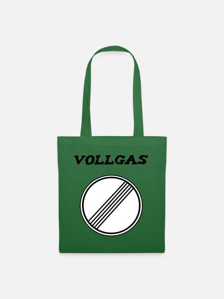 Vollgas Verkehrschild T-Shirt - Stoffbeutel - Fichte