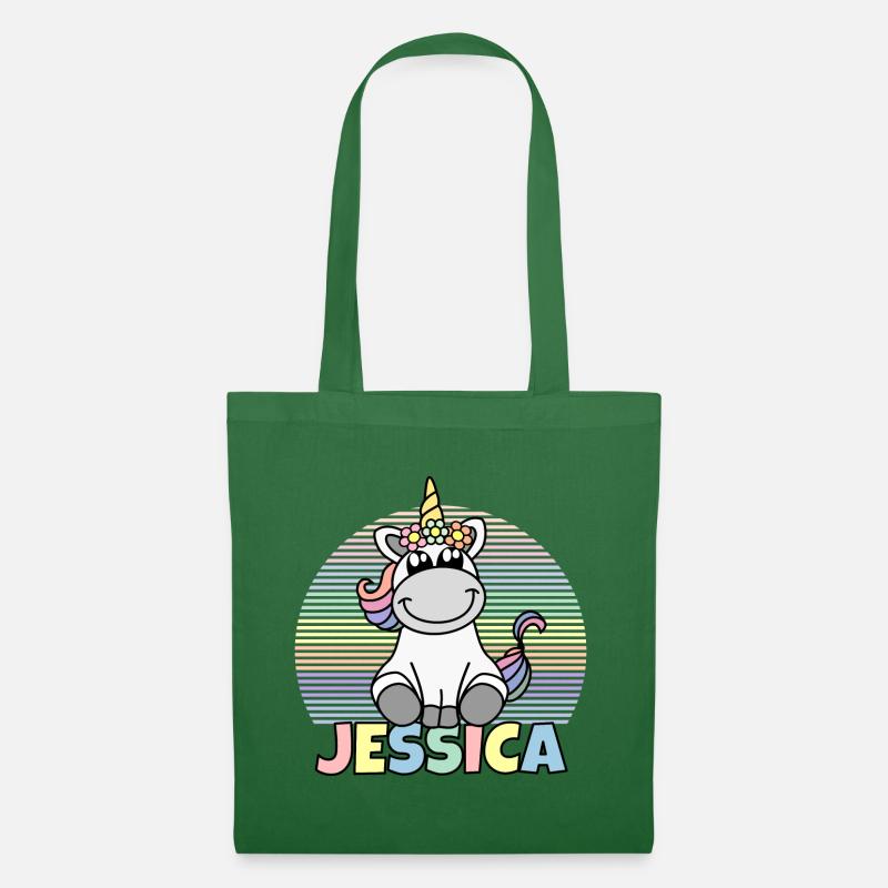 Jessica Einhorn Name - Stoffbeutel - Fichte