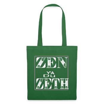 ZEN y'a du ZETH - Sac en tissu - vert sapin - Devant
