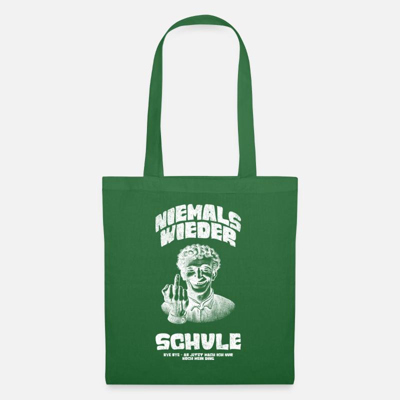 NIEMALS WIEDER SCHULE weiss - Stoffbeutel - Fichte