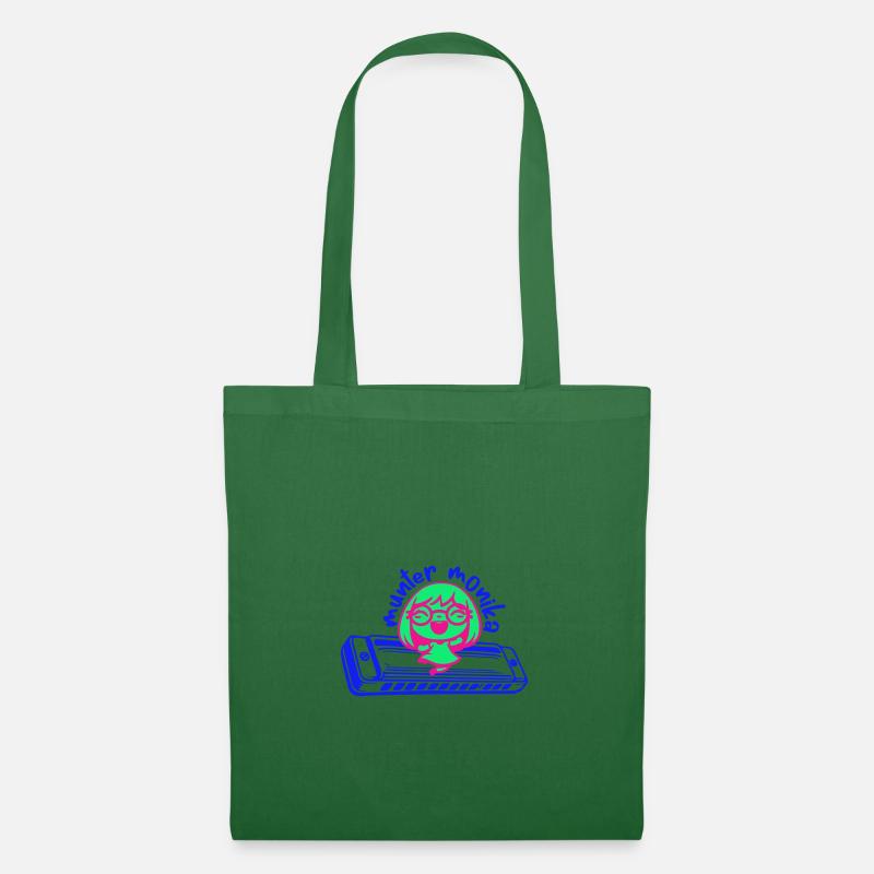 lively monika dancing on the harmonica - Tote Bag - evergreen