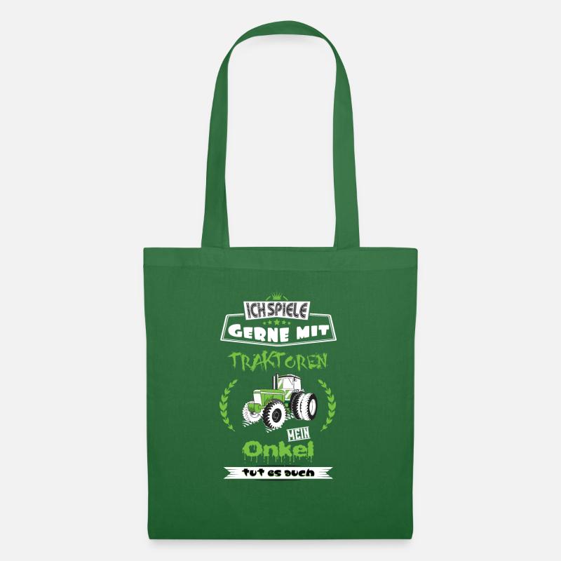 Landwirt Shirt Onkel mit Traktor Geschenk Bauer - Stoffbeutel - Fichte