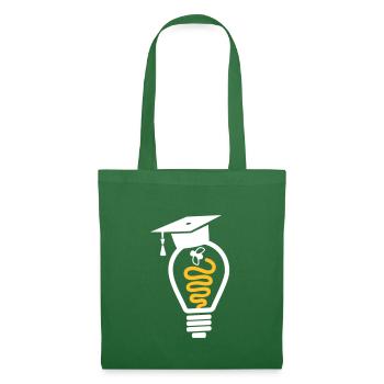 Mouche de mortier ampoule - cadeau de graduation - Sac en tissu - vert sapin - Devant