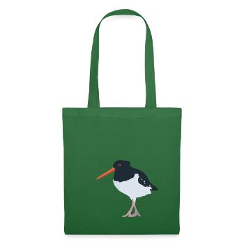 Oystercatcher illustré - Sac en tissu - vert sapin - Devant