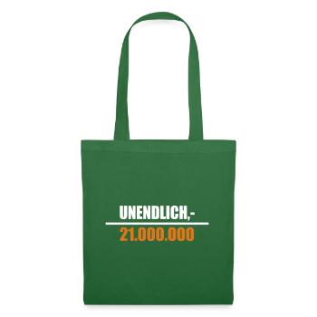 Unendlich geteilt durch 21 Millionen - Stoffbeutel - Fichte - Vorne
