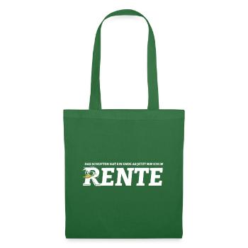 Rente Ente Cartoon Das Schuften hat ein Ende - Stoffbeutel - Fichte - Vorne