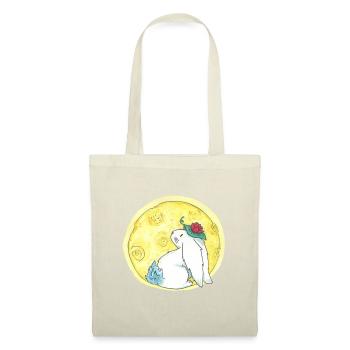 Lapin rêveur - Sac en tissu - nature - Devant