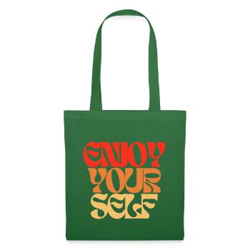 Enjoy Yourself Statement 70ies Hippie Style - Stoffbeutel - Fichte - Vorne