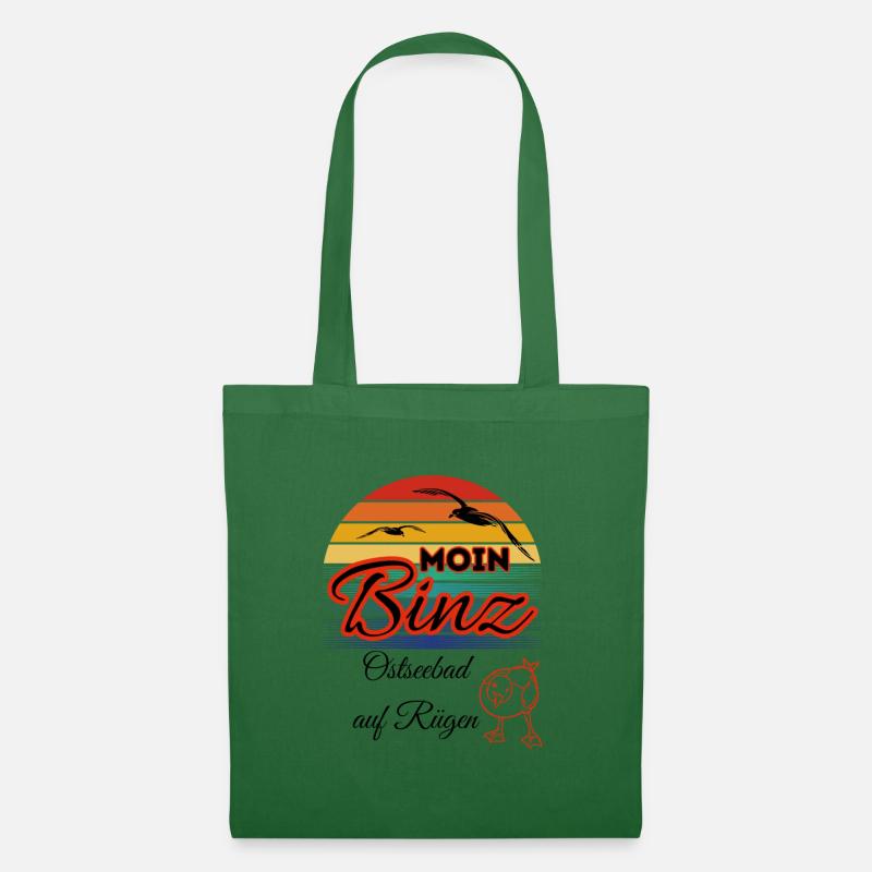 Moin Binz mit Möwe im Retro Style-Insel Rügen/Binz - Stoffbeutel - Fichte
