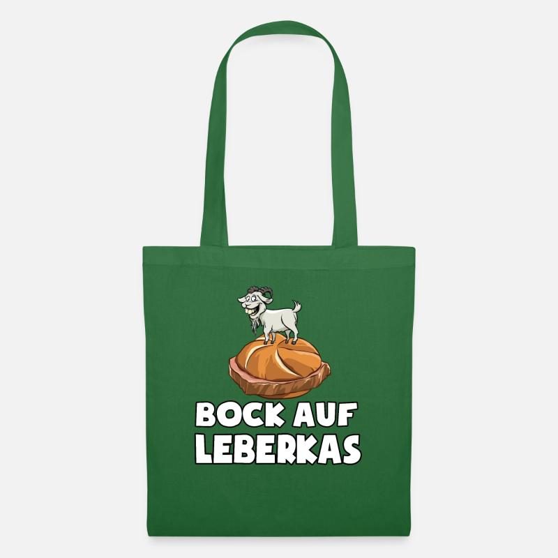 Bock auf Leberkas - Spruch - lustiges Wortspiel - Stoffbeutel - Fichte