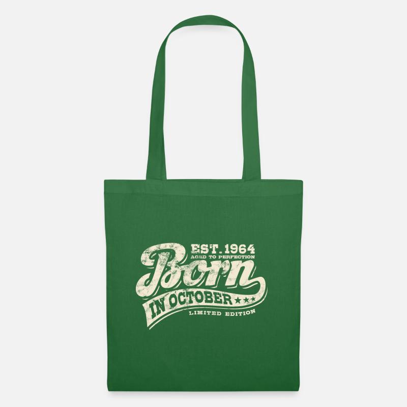 Born in October 1964 - Geburtstag - Geschenk - Stoffbeutel - Fichte