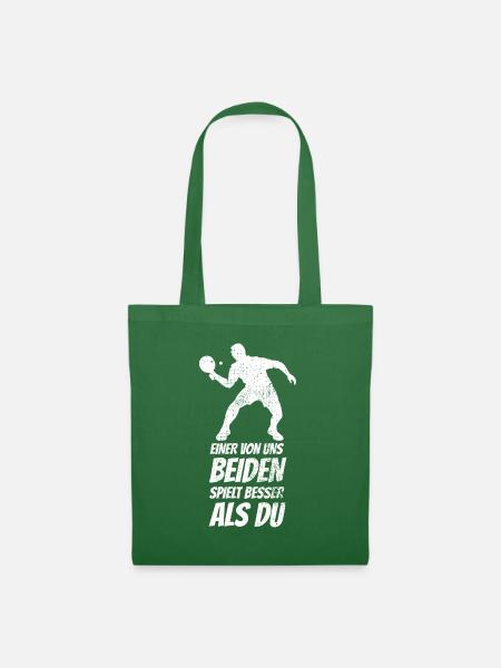 Einer von uns beiden spielt besser Tischtennis - Stoffbeutel - Fichte