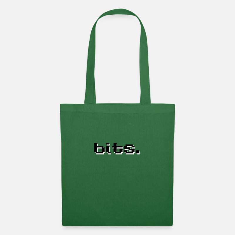 Bits Black - Tote Bag - evergreen