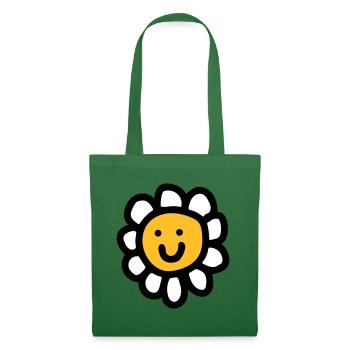 Pâquerette - Sac en tissu - vert sapin - Devant