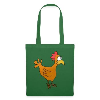 poulette - Sac en tissu - vert sapin - Devant